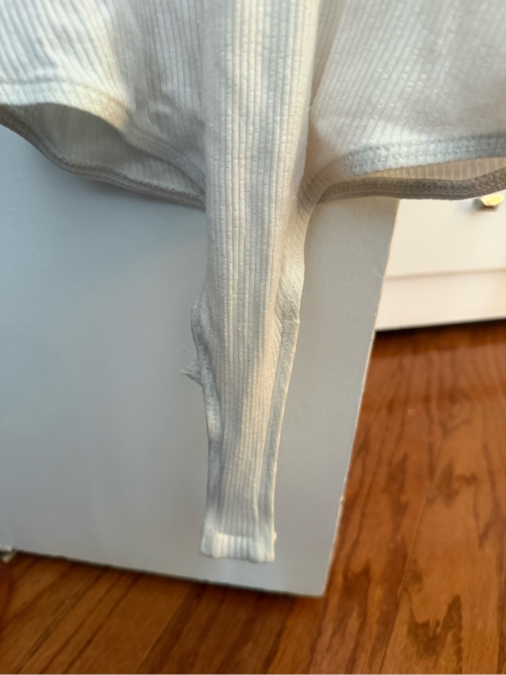 Wesley White Ribbed Racerback Bodysuit - Picture 3 of 4